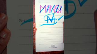 Mansi name logo design #jyoti's logo design #logo's life (comment your name) #youtubeshorts