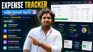 Expense Tracker with Automatic Gmail Expense Detection | Python Flask SQLiteExpense Tracker Project