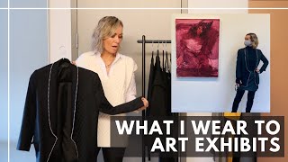 What I wear to art exhibits...Frankie Shop, The RealReal, Zara and more...