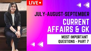 Most important Current Affairs & Static GK for XAT P7|Jul-Aug-Sept 2023 CA & GK for XAT, CUET, CMAT