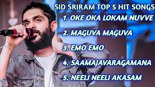 Sid sriram Top 5 Telugu Songs | Sid Sriram Hits #sidsriram #telugusongs