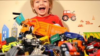 A HUGE PILE OF Kids Construction and Toy Trash Trucks! l Garbage Truck Videos For Children