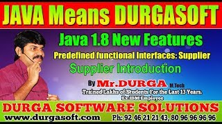 Java 8 New Features | | Supplier Introduction || by Durga Sir