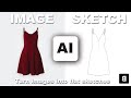 Turn a Clothing Image into a Flat Sketch - AI Image to Sketch Generator