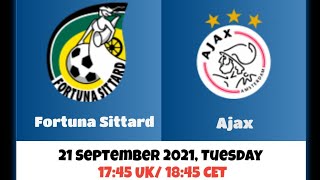 Fortuna Sittard vs Ajax Prediction || Eredivisie 21 September 2021