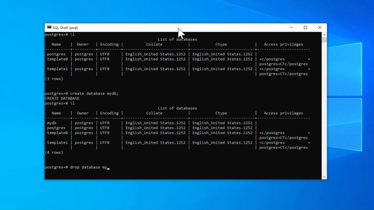 PostgreSQL Installation And Getting Started On Windows - YouTube