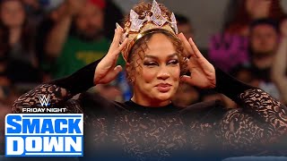 Nia Jax summons Bayley to the ring at Queen of the Ring coronation | WWE on FOX