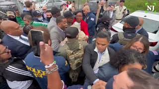 Watch: Newark mayor arrested outside Delaney Hall in ICE protest