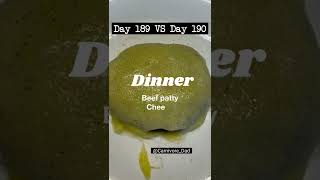Day 190🔥👿 down 55.0lbs carnivore diet food I ate to lose weight (Dad keto lion diet results) #shorts
