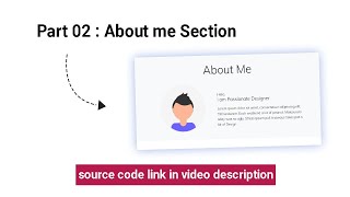Responsive Personal Portfolio Website (About Me Section) using HTML CSS & Bootstrap