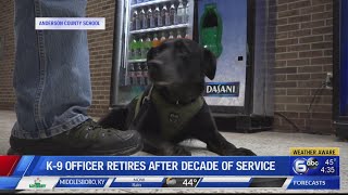 Anderson County salutes retiring K9 for decade of service