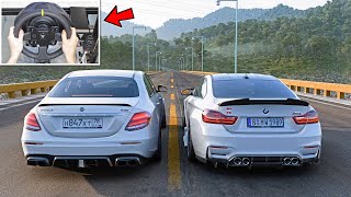 Forza Horizon 5 - BMW M4 F82 & Mercedes-AMG E63S | Steering Wheel Gameplay (Ft. K3BAB)