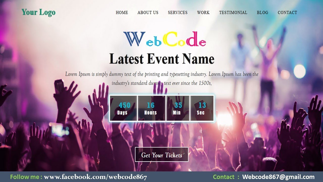 Website Event Template