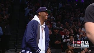 Carmelo Anthony Fakes Out Barclays Center At Dwyane Wade's Final Game | April 10, 2019