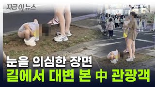 '남의 나라서 무슨 짓'...제주 길거리에서 대변 본 중국인 추정 관광객 [지금이뉴스] / YTN