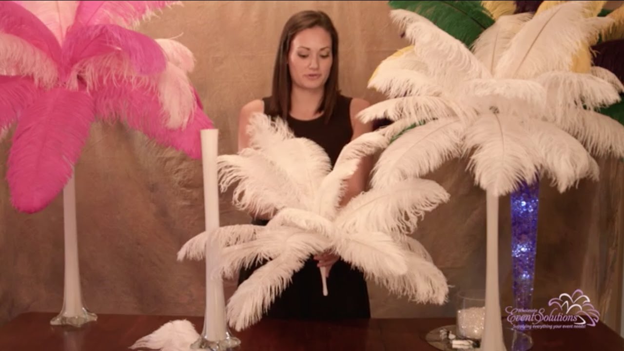 Ostrich Feather Centerpieces How To Diy Youtube