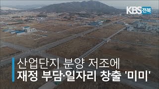 [KBS뉴스9 전북] 2019.02.08(금) 산업단지 분양 저조에 재정 부담·일자리 창출 '미미'