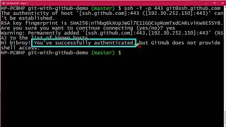 050 Checking your SSH connection with GitHub Lab