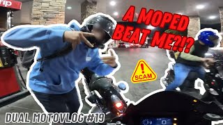 A MOPED BEAT ME?!? | Dual Motovlog #19