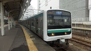 常磐線E501系K-703編成 いわき行き!! 水戸駅発車！！