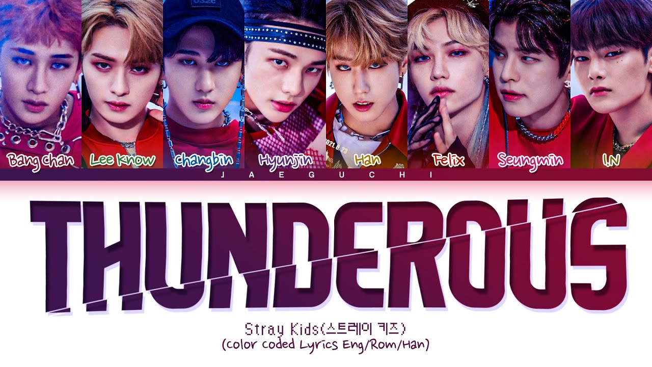 Stray Kids Thunderous Lyrics Color Coded Lyrics Chords Chordify
