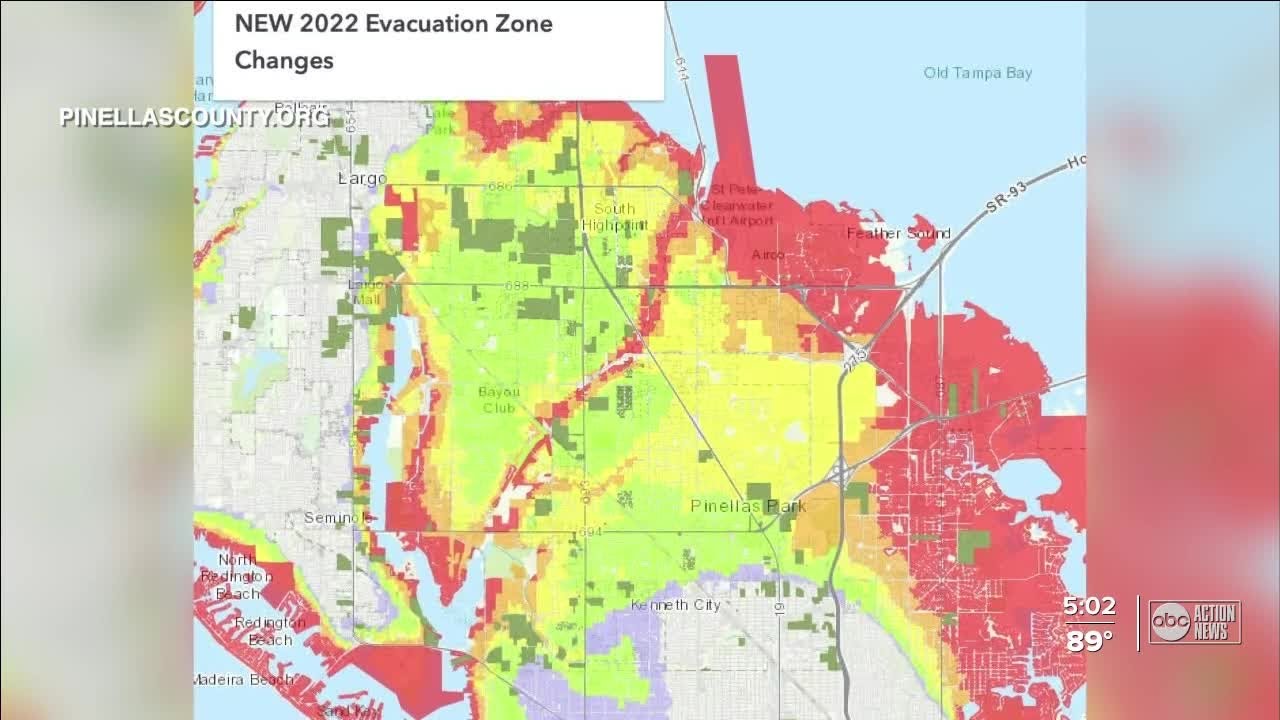 Pinellas County Updates Hurricane Evacuation Zones; Change Affects ...