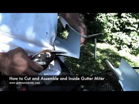 How to cut and assemble an inside gutter miter How to cut and assemble an inside gutter miter
