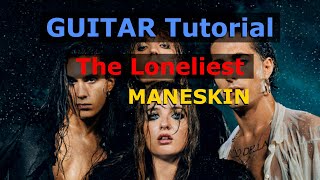 Maneskin - The Loneliest GUITAR Tutorial (Rhythm and Chords) / Tutorial CHITARRA (Ritmo e Accordi)