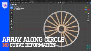 ARRAY MODIFIER ALONG CIRCLE - Multiply objects without using curve (NO MESH DEFORMATION)