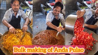 Bulk making of Anda Pulao in Gujarat😍😍 Bhut tasty bnate hai Bhaiya🤩🤩