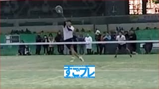 [すごプレ]ソフトテニス　高校近畿インドア2018　男子　個人戦　2回戦　中西・田中（上宮高校）ー菅原・山口（関西中央高校）