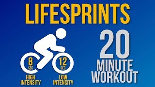 LifeSprints 12 sec / 8 sec Interval training spinning class 20 mins