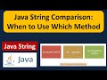 Java String Comparison: When to Use Which Method | Java Tutorial