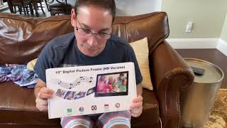 Powerextra 10 inch Digital picture frame review \u0026 unboxing.