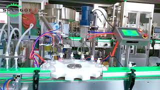 洗手凝胶液体灌装旋盖生产线Hand washing gel liquid filling screw cap production line