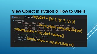 Dynamic Python Views: Mastering Dictionary View Objects and How to Use It