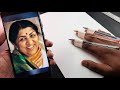 Lata Mangeshkar Drawing , A Tribute to Lata Mangeshkar | Scribble Art