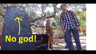 TedTheAtheist vs Christian w/ Sign: \