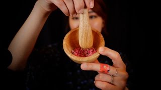 [Korean ASMR] 역대급 잠오는 소리3 연장! 드라이 플라워 빻는 소리 / Dried flower touching and crushing