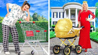 RICH PREGNANT VS BROKE PREGNANT || Funny Situations And Awesome Moments by 123 GO!