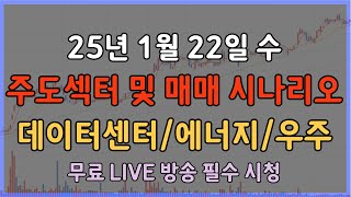 25년 1월  22일 수/데이터 관련주/우주 관련주/ 에너지 관련주 / 장전뉴스/장전브리핑/ LIVE 방송