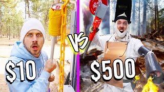 $10 VS $500 SURVIVAL WEAPONS! *Budget Challenge*