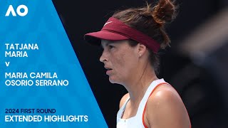 Tatjana Maria v Maria Camila Osorio Serrano Extended Highlights | Australian Open 2024 First Round