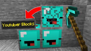 Minecraft But, There's Custom Youtuber Blocks...
