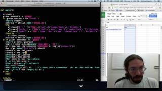 Using grep, less, and Python for range loops