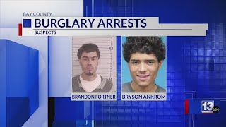 Two arrested in PCB car burglary spree, search for one suspect continues