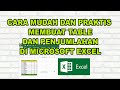 Cara Membuat Tabel di Microsoft Excel