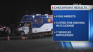 BPD releases DUI checkpoint results