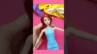 Barbie Dress Making 〜 DIY Doll Makeover 〜 Balloon Dress #Shorts #Barbie #dolls
