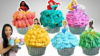 Disney Princess Cupcake Dress | Buttercream Decorating Ideas!